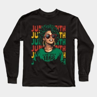 Black History Juneteenth Art for Men, Women, Girls Long Sleeve T-Shirt